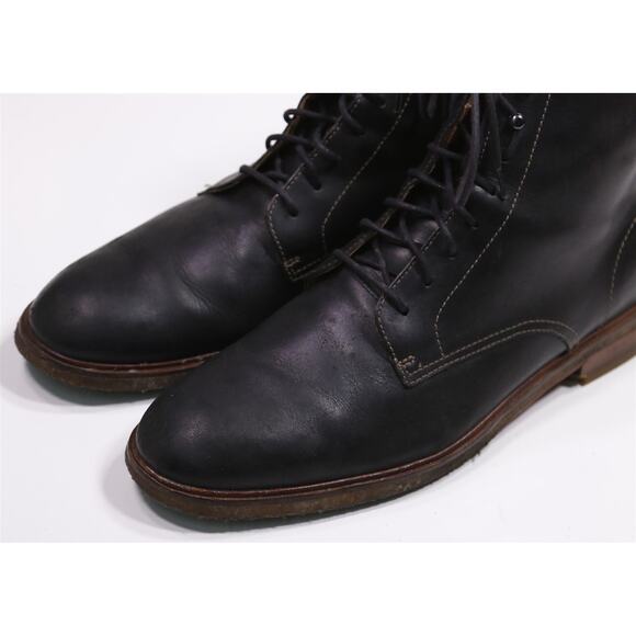 Clarks Mens Black Combat Ankle Boots 12 M - Picture 3 of 10